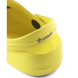 Cute Walk by Babyhug Slip On Clogs with Starfish Applique & Back Strap Closure - Yellow