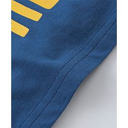 Babyhug Cotton Jersey Sleeveless T-Shirt Text Print - Blue