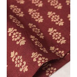Babyhug 100% Cotton Full Sleeves Printed Kurta with Printed Dhoti Set - Rust