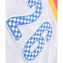 Babyhug Cotton Knit Sleeveless T-Shirt Number Patch - White