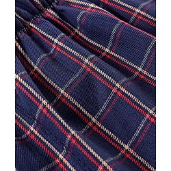 Babyhug Cotton Woven Boxers Checks & Moon Print Pack of 3 - Blue & Red