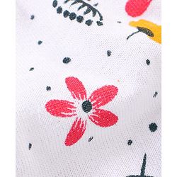 Babyhug 100% Cotton Floral Printed Panties Pack Of 3 - Blue Pink & White