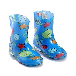 Cute Walk by Babyhug Smiling Frog Print Gumboots - Blue