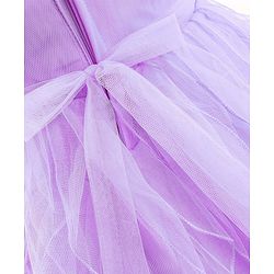 Babyhug Sleeveless Party Wear Sequinned Frock - Lavender