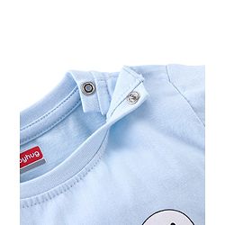 Babyhug Cotton Half Sleeves T-Shirt Shark Print - Blue