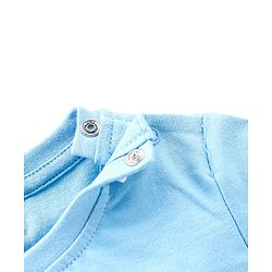 Babyhug Cotton Jersey Half Sleeves T-Shirt Text Print - Blue