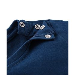 Babyhug Cotton Half Sleeves T-Shirt Tiger Print- Navy Blue