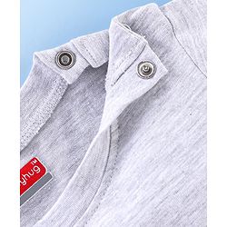 Babyhug 100% Cotton Half Sleeves T-Shirt With Beach Graphics - Grey