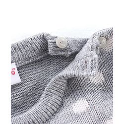 Babyhug Full Sleeves Sweater Set Bunny Design- Grey