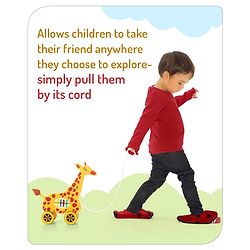 Babyhug Giraffe Pull Along Toy - Multicolor