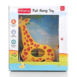 Babyhug Giraffe Pull Along Toy - Multicolor