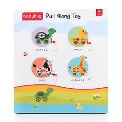 Babyhug Giraffe Pull Along Toy - Multicolor