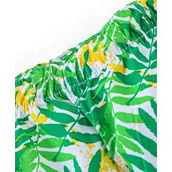 Babyhug Cotton Woven Boxers Leaf & Boat Print Pack Of 3- Yellow Green & Blue
