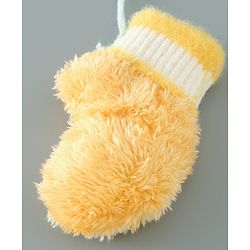 Babyhug Gloves With Bear Patch- Light Green