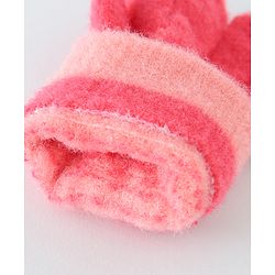 Babyhug Solid Gloves with Pom Pom - Red