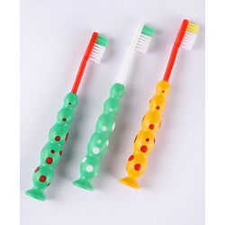 Babyhug Baby Junior Toothbrush Pack of 3 - color and print may vary