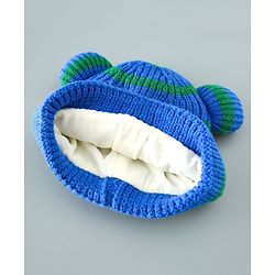 Babyhug Woolen Cap Blue - Diameter 11.5 cm