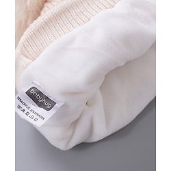 Babyhug Woolen Cap With Pom Pom Beige - Diameter 12.5 cm