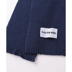 Babyhug Pom Pom Woolen Cap Muffler & Gloves Set Teddy Design - Red