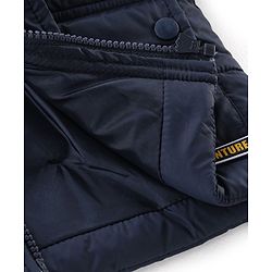 Babyhug Full Sleeves Hooded & Padded Jacket Solid- Navy Blue