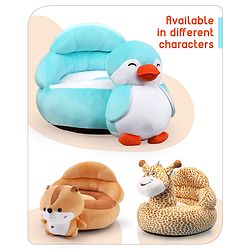 Babyhug Penguin Shaped Soft Seat - Sky Blue