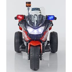 Babyhug Battery Operated Three Wheel Ride on Bike Red | With Music & Lights| Pre-loaded Music with USB & AUX| Easy to Assemble| Comfortable Seat| Easy to Operate| Rechargeable Battery