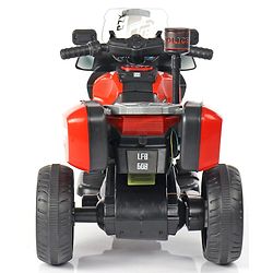 Babyhug Battery Operated Three Wheel Ride on Bike Red | With Music & Lights| Pre-loaded Music with USB & AUX| Easy to Assemble| Comfortable Seat| Easy to Operate| Rechargeable Battery