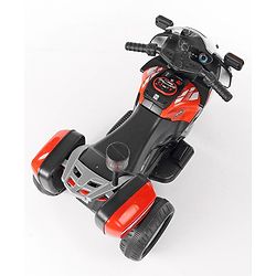 Babyhug Battery Operated Three Wheel Ride on Bike Red | With Music & Lights| Pre-loaded Music with USB & AUX| Easy to Assemble| Comfortable Seat| Easy to Operate| Rechargeable Battery