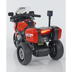 Babyhug Battery Operated Three Wheel Ride on Bike Red | With Music & Lights| Pre-loaded Music with USB & AUX| Easy to Assemble| Comfortable Seat| Easy to Operate| Rechargeable Battery