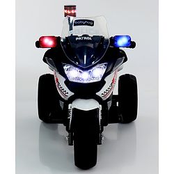 Babyhug Battery Operated Three Wheel Ride on Bike White | With Music & Lights| Pre-loaded Music with USB & AUX| Easy to Assemble| Comfortable Seat| Easy to Operate| Rechargeable Battery