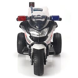 Babyhug Battery Operated Three Wheel Ride on Bike White | With Music & Lights| Pre-loaded Music with USB & AUX| Easy to Assemble| Comfortable Seat| Easy to Operate| Rechargeable Battery