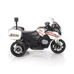 Babyhug Battery Operated Three Wheel Ride on Bike White | With Music & Lights| Pre-loaded Music with USB & AUX| Easy to Assemble| Comfortable Seat| Easy to Operate| Rechargeable Battery