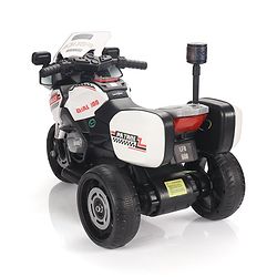 Babyhug Battery Operated Three Wheel Ride on Bike White | With Music & Lights| Pre-loaded Music with USB & AUX| Easy to Assemble| Comfortable Seat| Easy to Operate| Rechargeable Battery