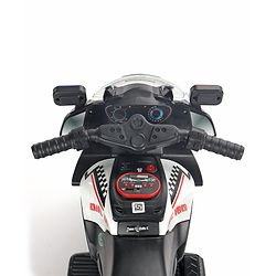 Babyhug Battery Operated Three Wheel Ride on Bike White | With Music & Lights| Pre-loaded Music with USB & AUX| Easy to Assemble| Comfortable Seat| Easy to Operate| Rechargeable Battery