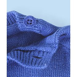 Babyhug Full Sleeves Sweater Tiger Design- Blue & Yellow