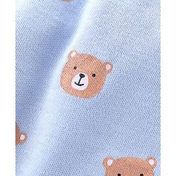 Babyhug Cotton Full Length Diaper Pants Stripes & Bear Print Pack Of 3- Blue & Orange
