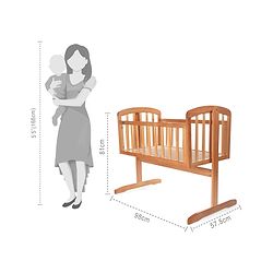 Babyhug Joy Cradle With Mosquito Net - Natural