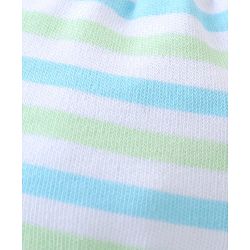 Babyhug 100% Cotton Knit Mittens Set Pack of 3 Striped & Elephant Print - Blue & White