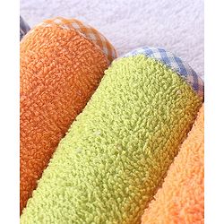 Babyhug Woven Terry Wash cloths Pack of 6 - Multicolour