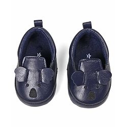 Cute Walk by Babyhug Slip On Booties - Navy Blue