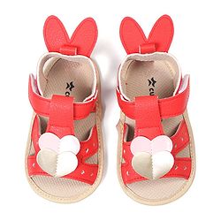 Cute Walk by Babyhug Booties with Velcro Closure - Pink