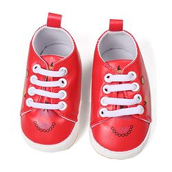 Cute Walk by Babyhug Slip On Booties - Red