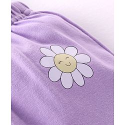 Babyhug Cotton Knee Length Diaper Leggings Floral Print Pack of 3 - Pink & Lilac