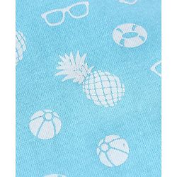 Babyhug 100% Cotton Half Sleeves T-Shirt Striped & Print Pack Of 7 - Blue Yellow & Green