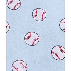 Babyhug 100% Cotton Knit Full Sleeves Romper Base Balls Print Pack of 2 - Navy & Sky Blue