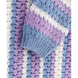 Babyhug Knit Full Sleeves Striped Sweater - Multicolour