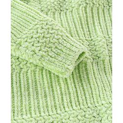 Babyhug Knit Full Sleeves Sweater with Cable Knit Design - Green