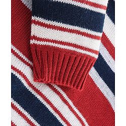 Babyhug Knit Full Sleeves Stripe Print Sweater - Multicolor