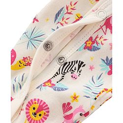 Babyhug Cotton Interlock Knit Full Sleeves Sleep Suit Floral Print Pack of 3 - Multicolor