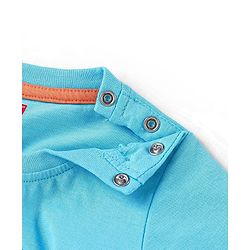 Babyhug Cotton Half Sleeves T-Shirt Stripes & Beach Print Pack of 3- Blue & White